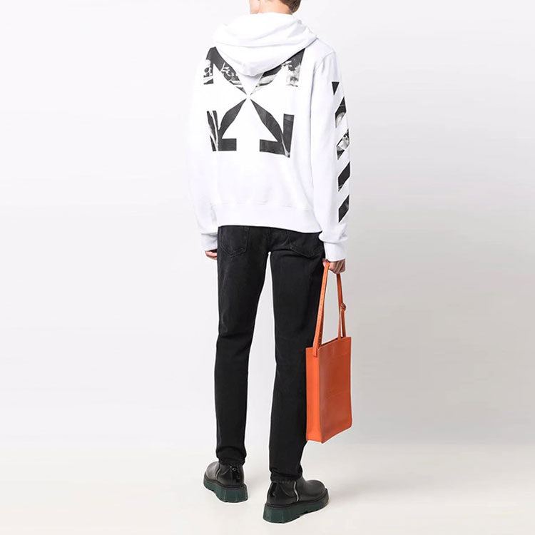 Off-White Carav Arrow Slim Zip Hoodie 'White/Black' OMBE001F21FLE0090110