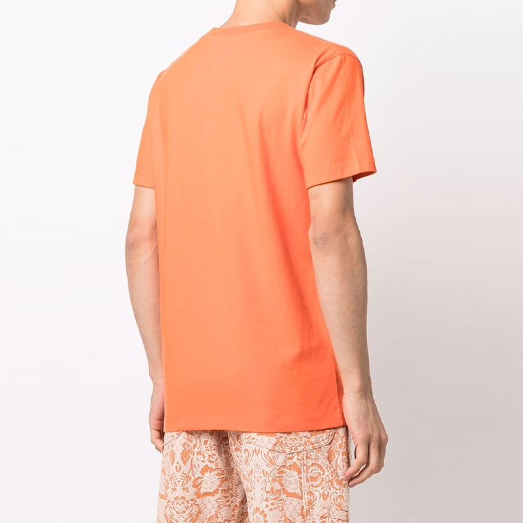 Off-White Logo Round Neck Short Sleeve Ordinary Version Orange OMAA027F21JER0012010