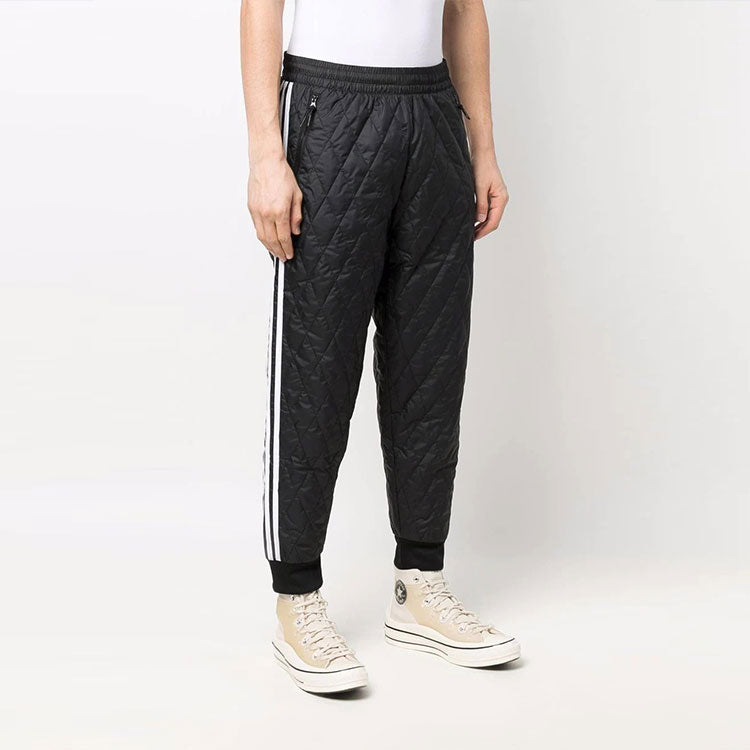 Men's adidas originals Embroidered Logo Stripe Design Casual Sports Pants/Trousers/Joggers Black H11429