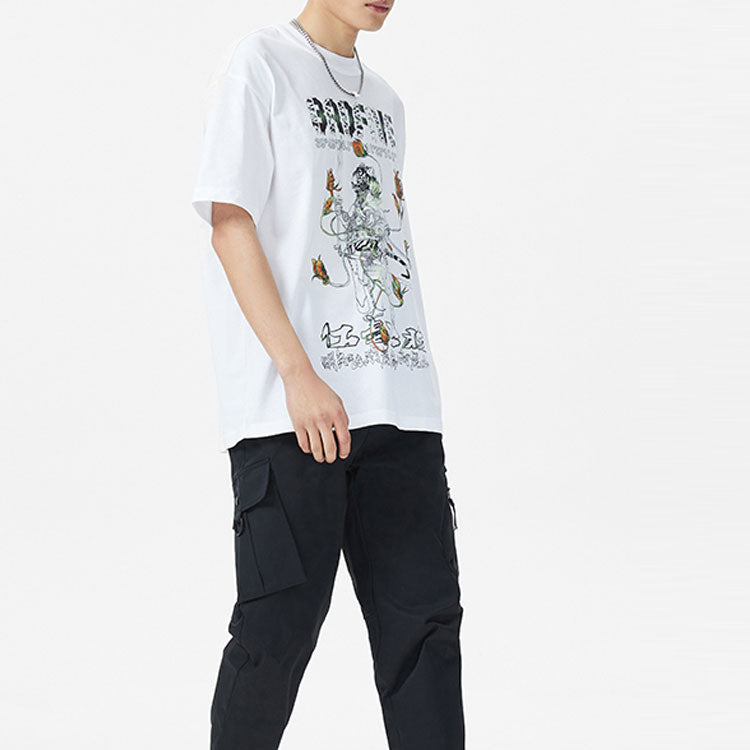 Li-Ning BADFIVE limited Series Loose Round Neck Short Sleeve 'White' AHSS037-1