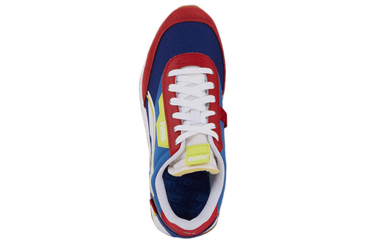 PUMA Unisex Future Rider Twofold Sd Running Shoes White/Red/Blue 381052-04