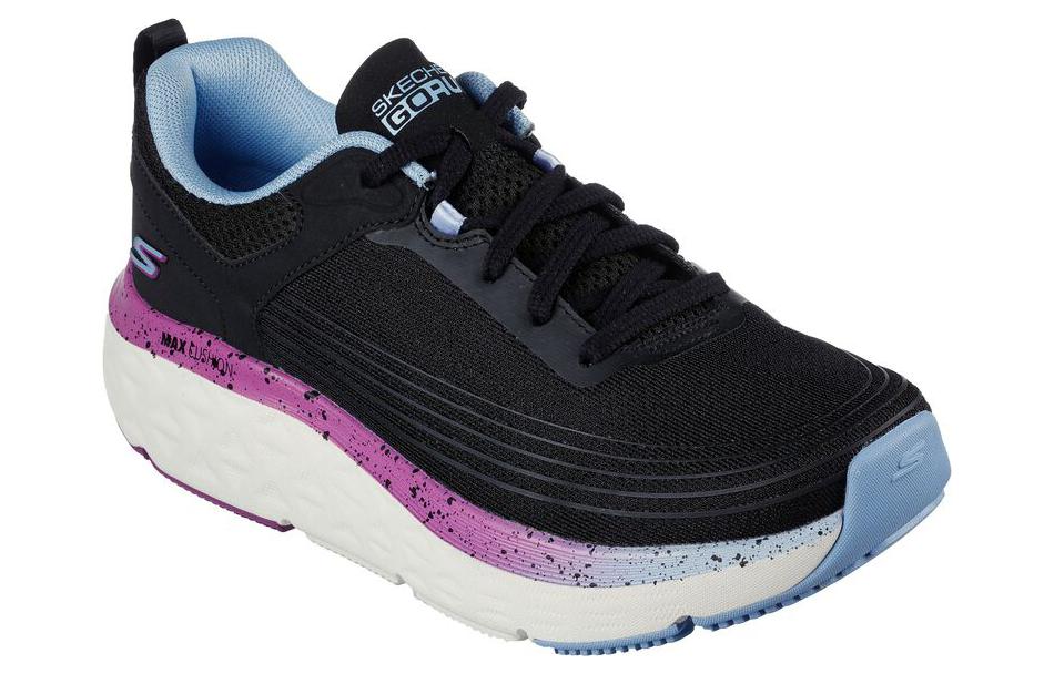 (WMNS) Skechers Max Cushioning Delta 'Black Purple' 129118-BKBL