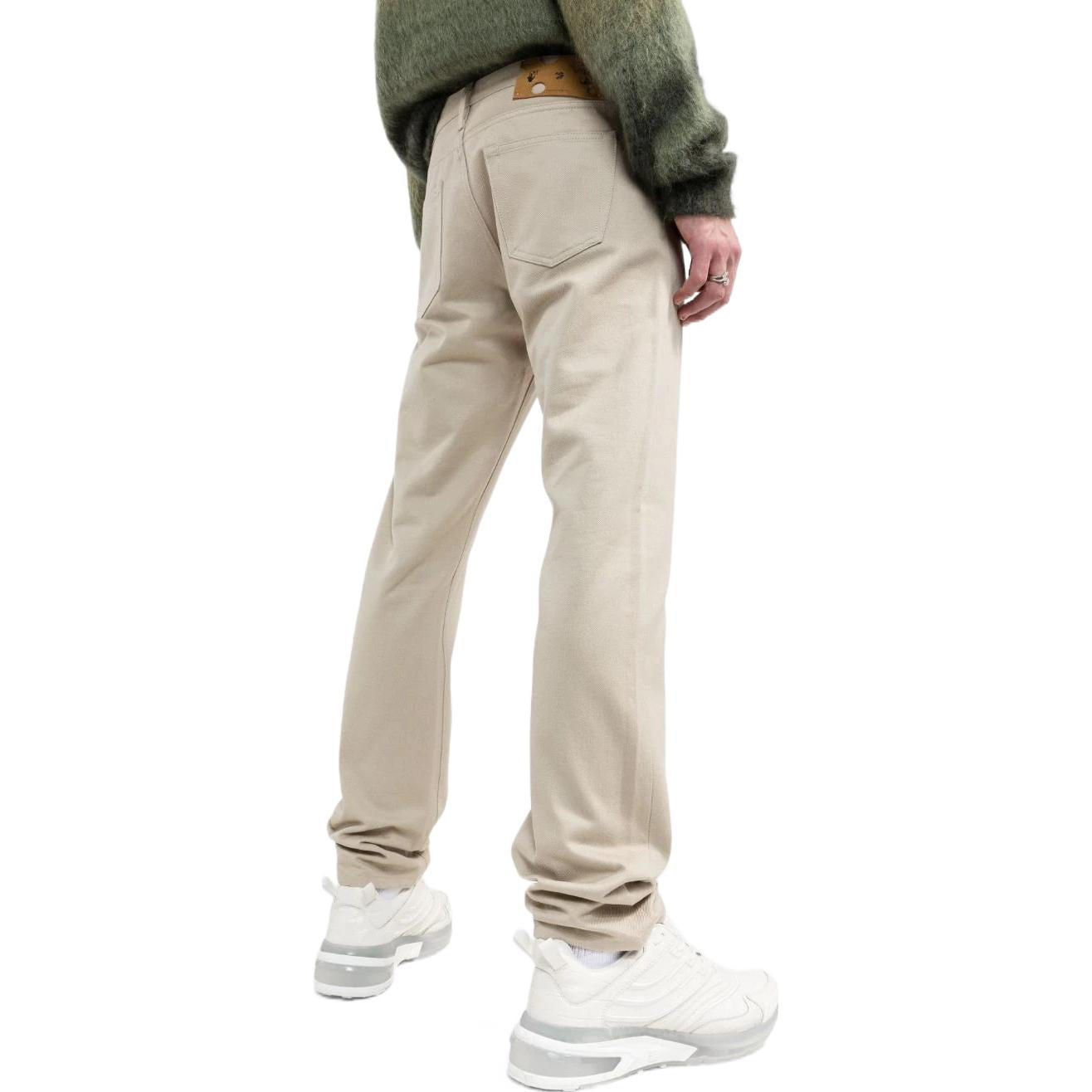 Off-White Logo-Print Straight-Leg Jeans OMYA102F21DEN0061701