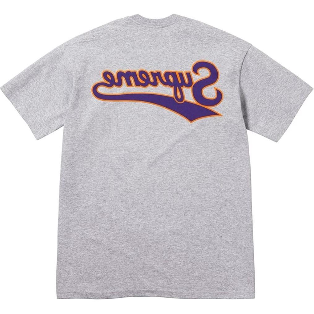 Supreme Backwards Logo T-Shirt 'Grey Purple' SUP-SS24-296