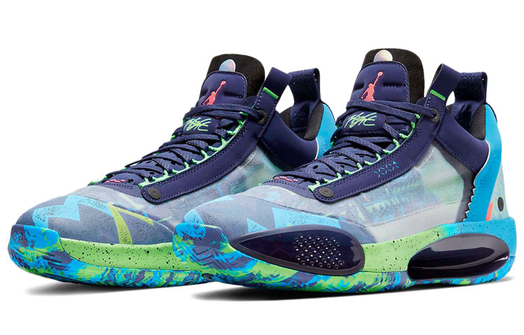 (WMNS) Air Jordan 34 Low PF Regency Purple 'Blue Green' CZ7746-500