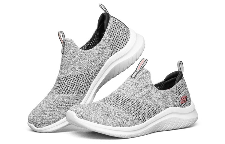 (WMNS) Skechers Ultra Flex 2.0 Running Shoes Gray/White/Black 149181-WBK