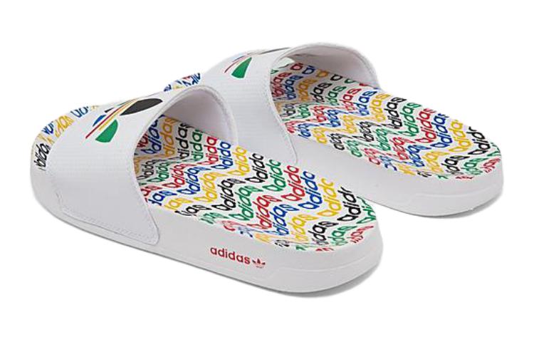 (GS) adidas Adilette Slides 'White Multi' GY8077