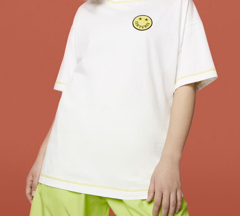 (WMNS) Converse Sports Loose Casual Short Sleeve White 10018923-102