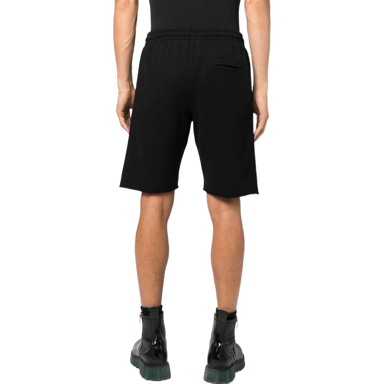 Men's Off-White FW22 Solid Color Logo Printing Straight Sports Shorts Ordinary Version Black OMCI006F22FLE0031001