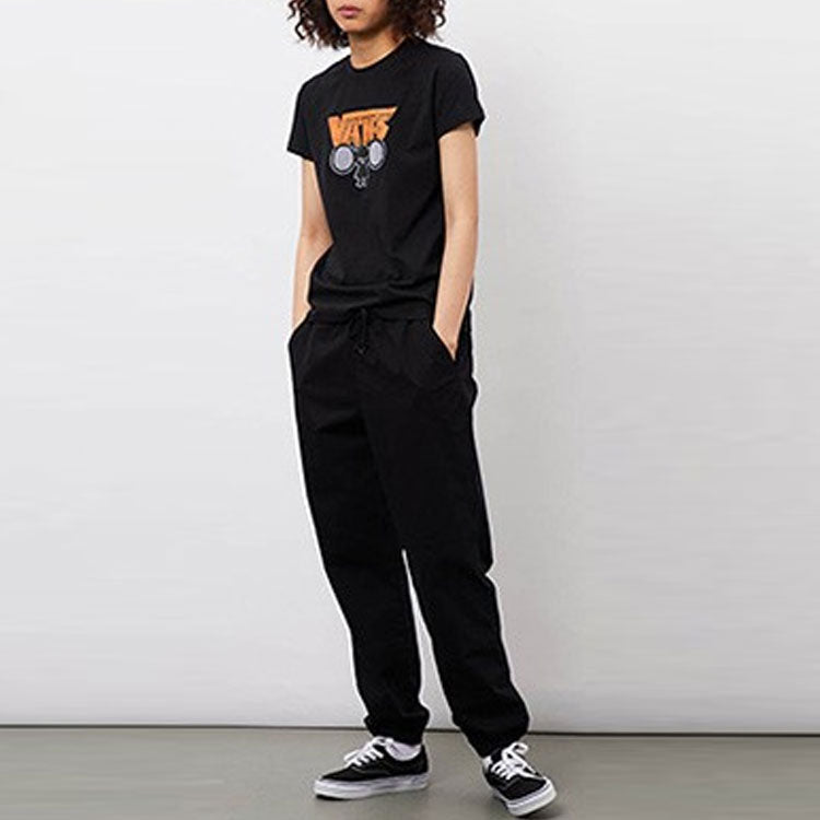 (WMNS) Vans Athleisure Casual Sports Short Sleeve Black VN0A3ZOYBLK