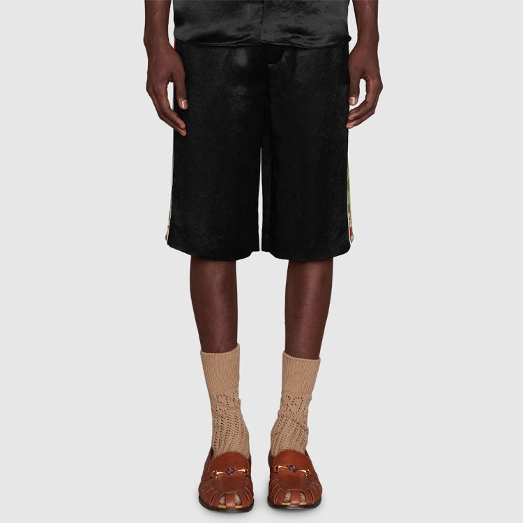 Gucci Interlocking Double G Striped Acetate Shorts Black 625893-ZAEP5-1043