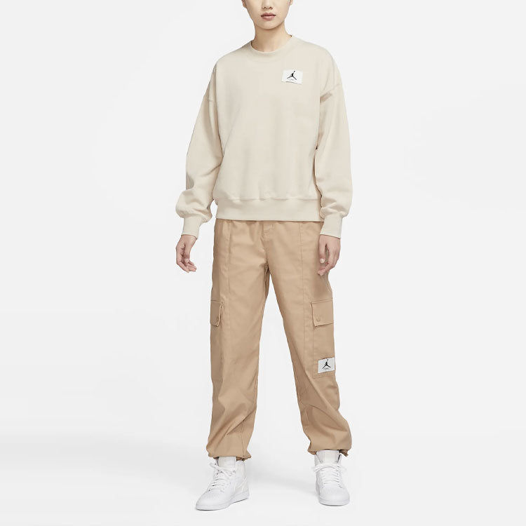 (WMNS) Air Jordan Essential Fleece Crew Top 'Beige' DM5190-126