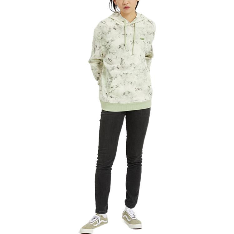 (WMNS) Vans Back Logo Printing Large Hoodie Grass Green VN0A7PZWYAN