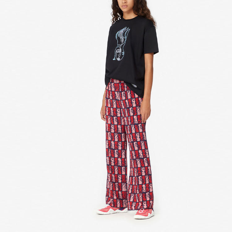 KENZO Pattern Round Neck Short Sleeve Black FA52TS956939-99