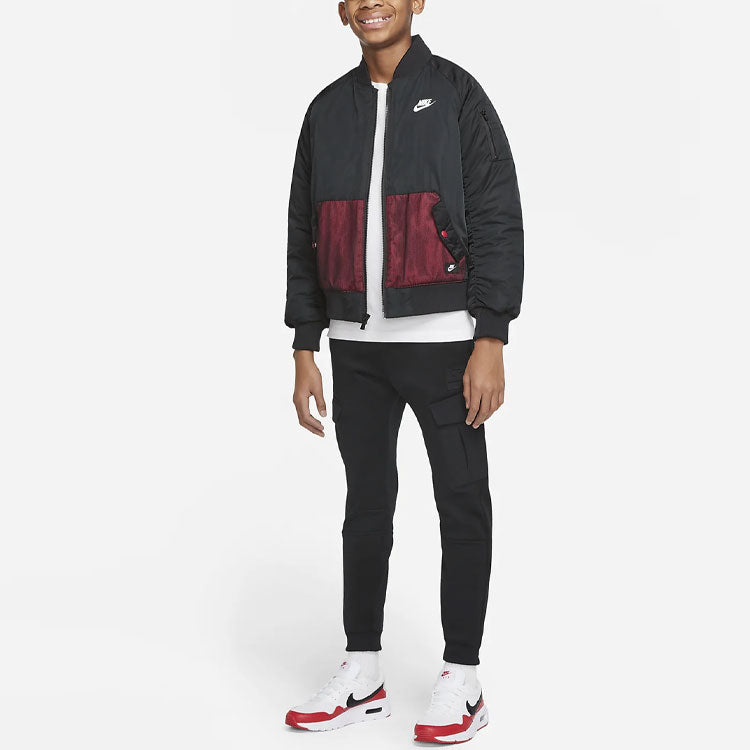 (GS) Nike Kids Printing Casual Sports Jacket Boy Black DV6498-010