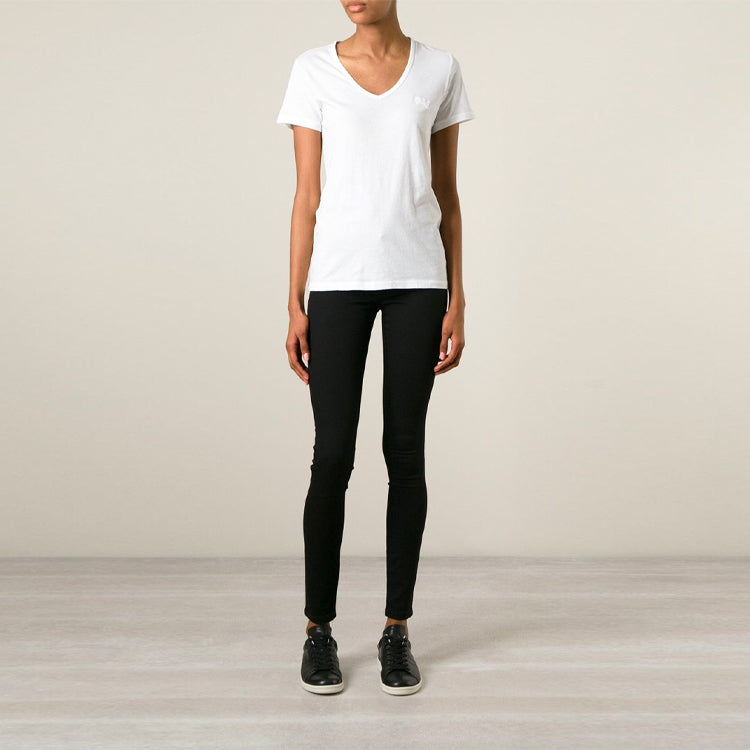 Burberry V-Collar Embroidery SymbolShort-sleeved White 39684491