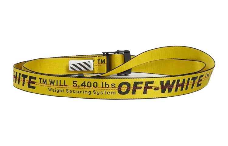 Off-White Logo Printed Belt Wide 3.5cm Yellow OMRB012R206470016000