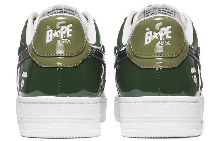 A BATHING APE Bape Sta Patent Leather 'Green' 1H20-191-046-GREEN