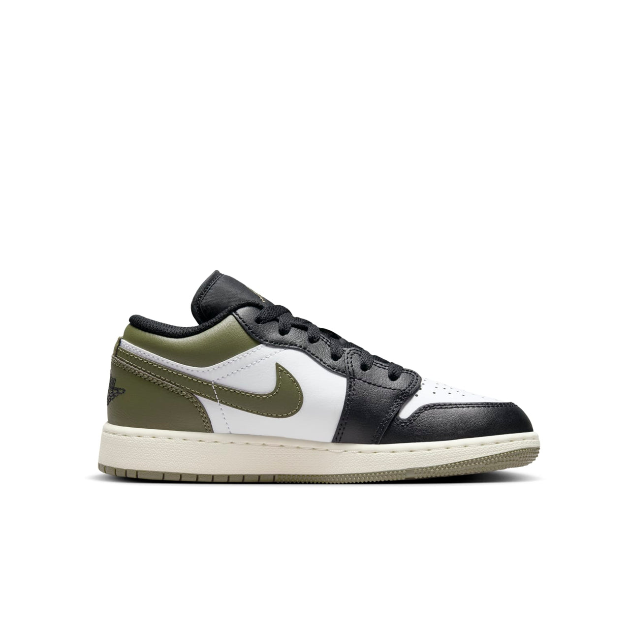 (GS) Air Jordan 1 Low 'Black Toe Medium Olive' 553560-092