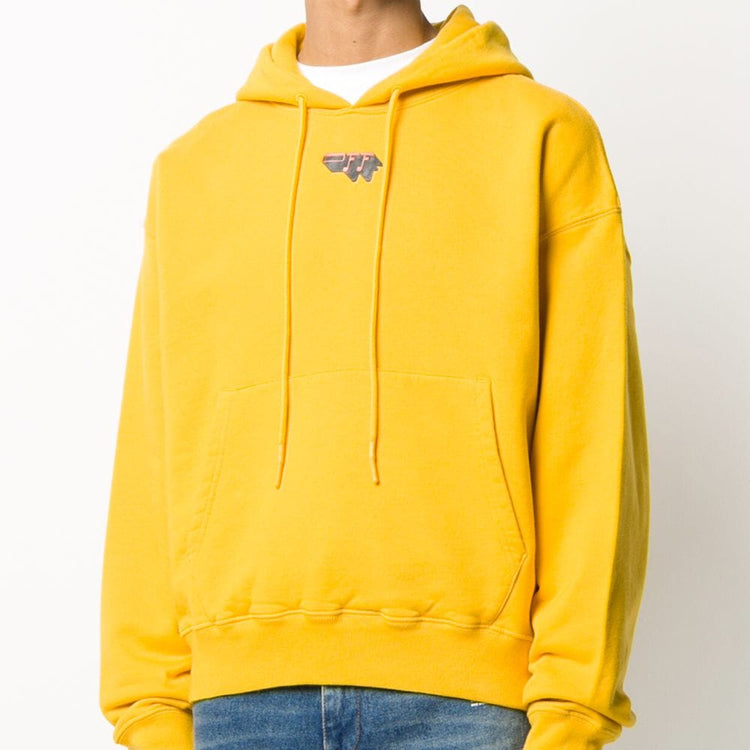Men's Off-White logo Pattern Printing Yellow OMBB037E20FLE0081810