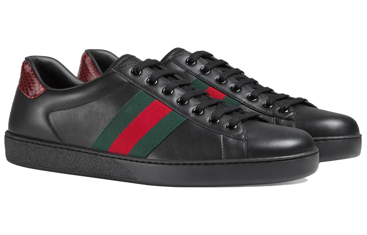Gucci Ace Leather 'Black' 386750-02JR0-1078