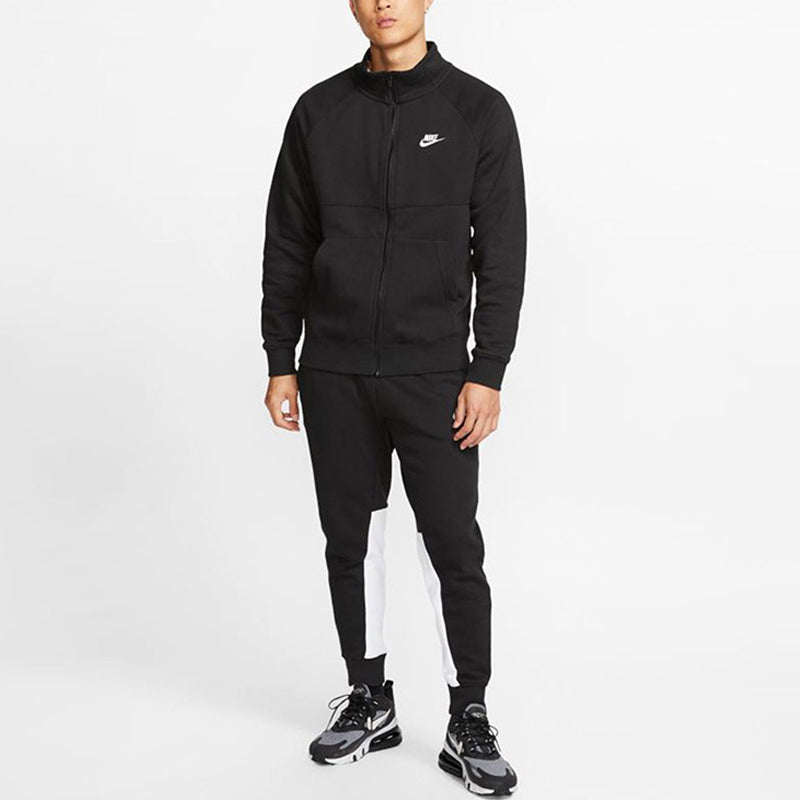 Nike Casual Stay Warm Fleece Sports Stand Collar Suit Black BV3017-010