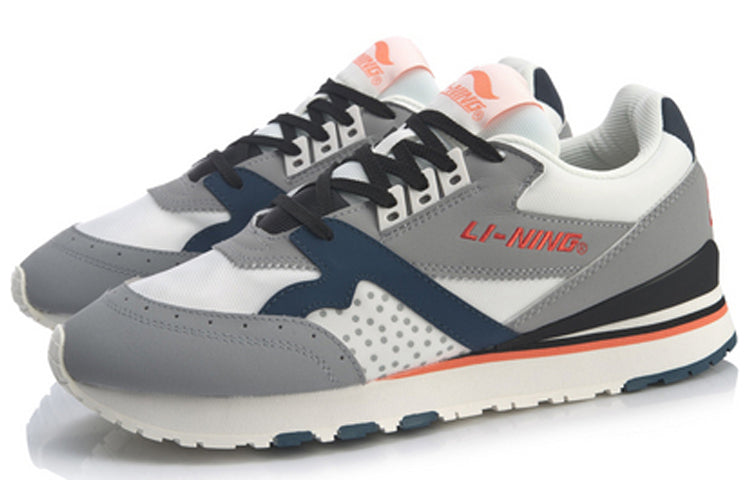 Li-Ning 001 Retro Athleisure Casual Sports Shoes Gray White AGCQ065-4
