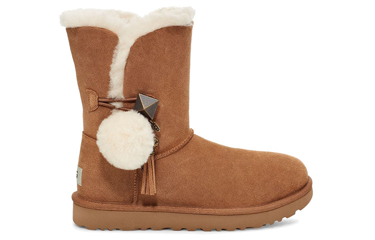 (WMNS) UGG Lillian Pom Pom 'Brown' 1119050-CHE