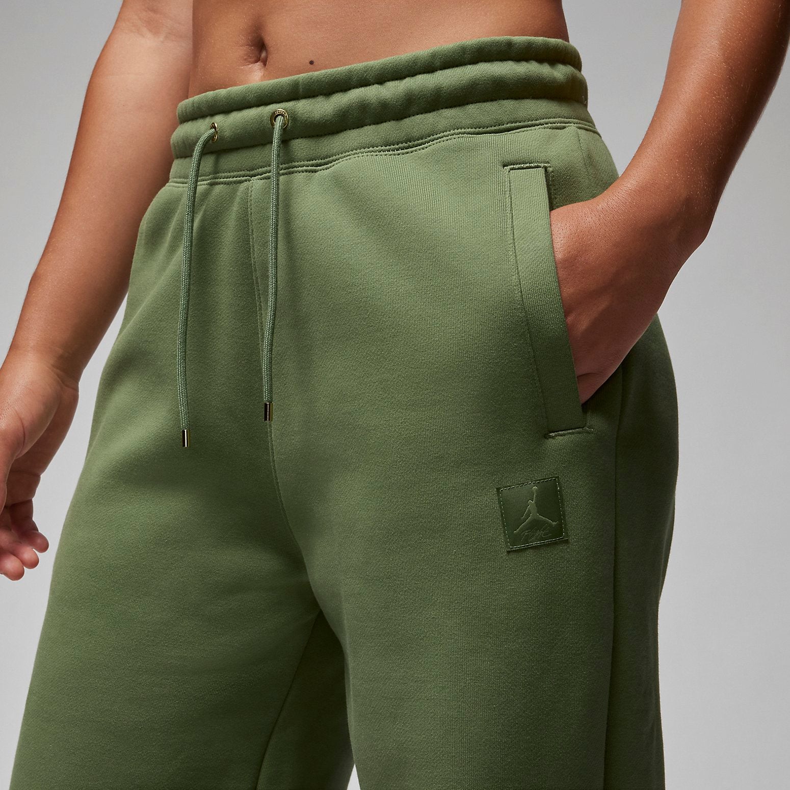 (WMNS) Air Jordan Flight Sweatpants 'Olive Green' FD7224-340