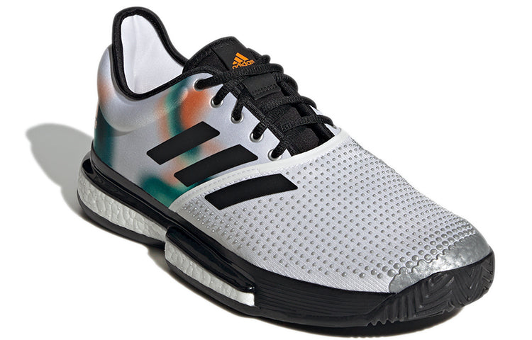 adidas SoleCourt 'White Black Silver Metallic' GX9065