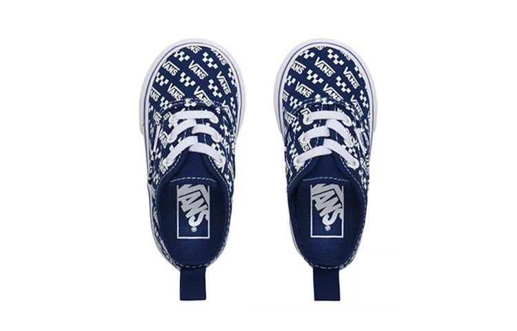 (TD) Vans Authentic Elastic Laces 'Logo Repeat - True Blue' VN0A4BUYWH8