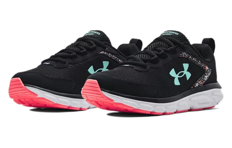 (WMNS) Under Armour Charged Assert 9 'Paint Splatter - Black Tile Blue' 3025245-001