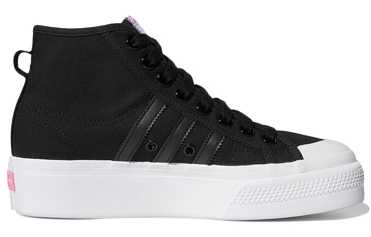 (WMNS) adidas Nizza Platform Mid 'Black' FY7579