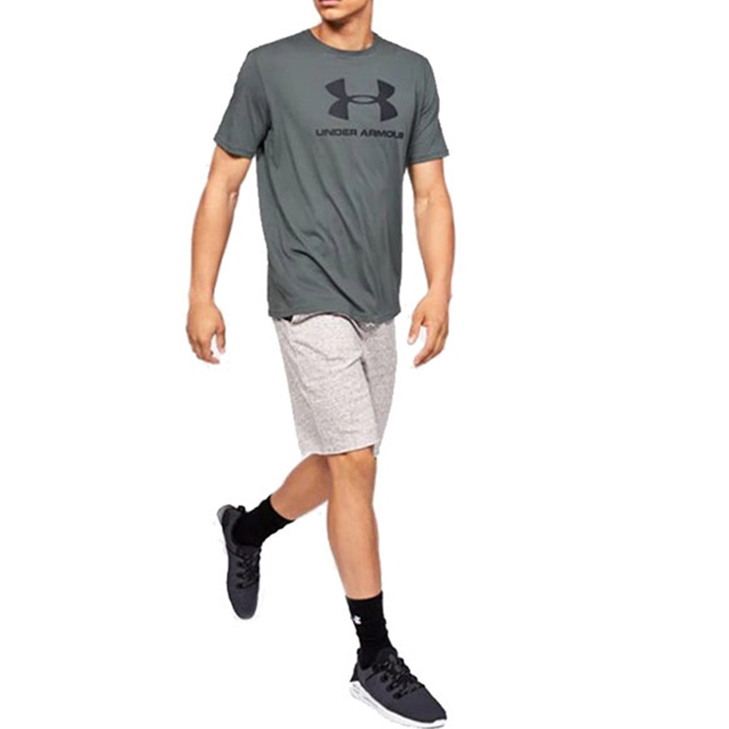 Men's Under Armour UA Sportstyle Sports Training Short Sleeve Gray 1329590-012