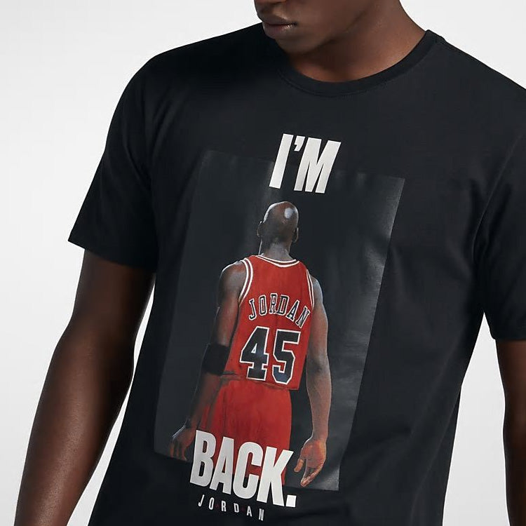 Air Jordan Sportswear AJ10 Jordan 4 No. 5 T-Shirt 'Black' 944225-010
