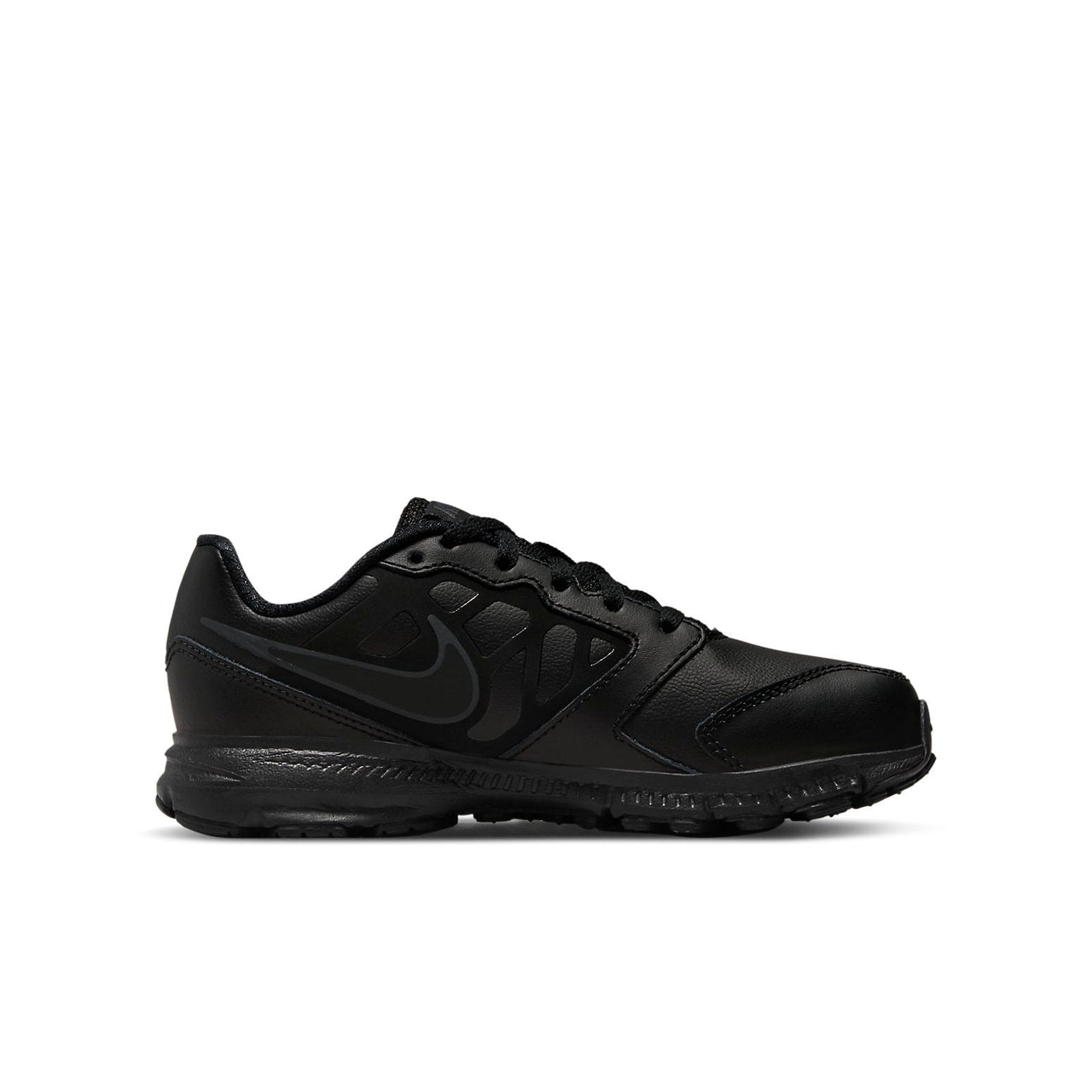 (GS) Nike Downshifter 6 LTR Leather Low-Top K Black 832883-011