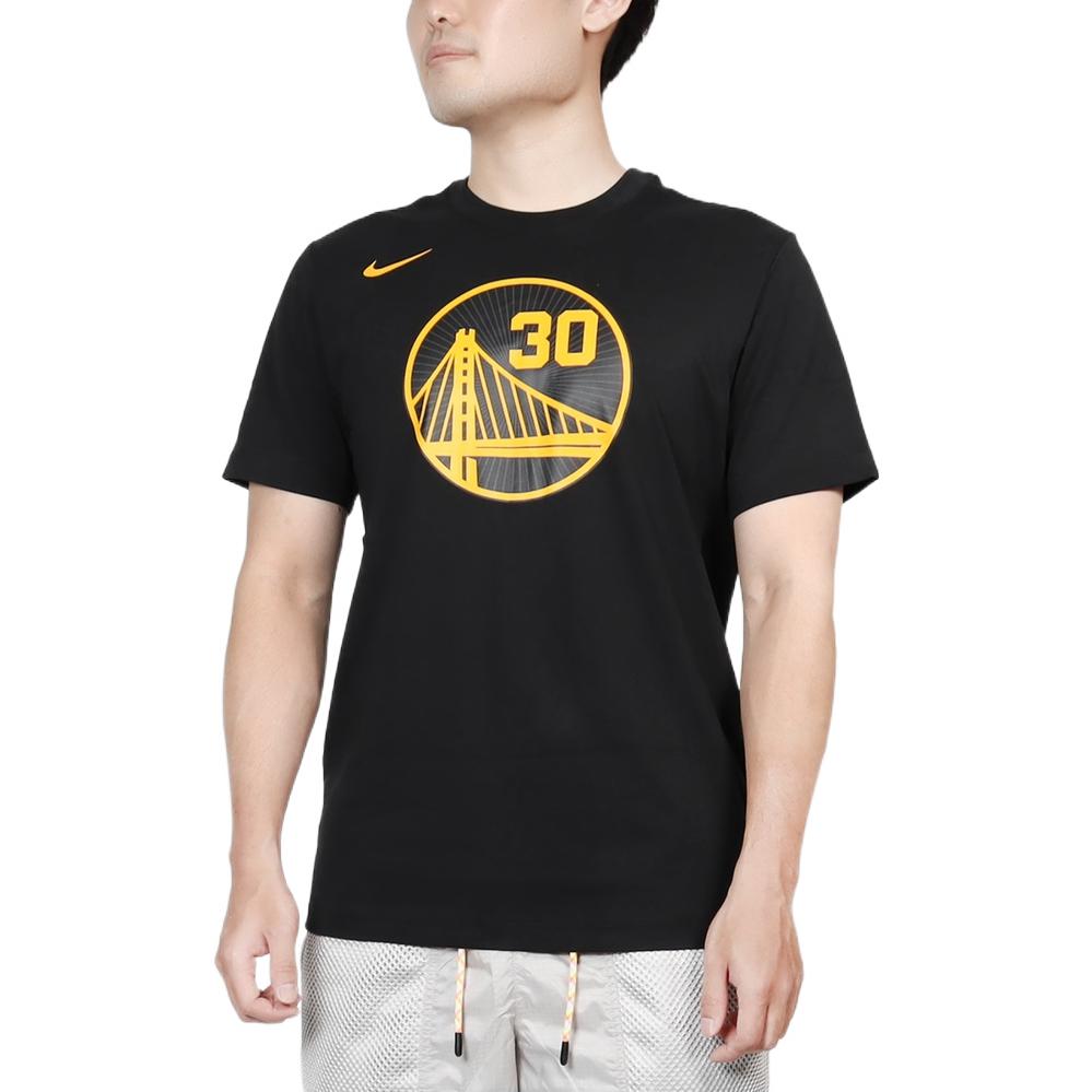 Men's Nike Golden State Warriors Curry Numeric Alphabet Pure Cotton Round Neck Pullover Short Sleeve Black T-Shirt DA7375-013
