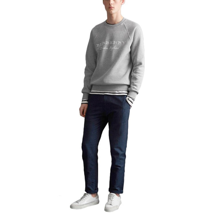 Burberry Unisex Round-neck Sweatshirt Grey 80265191