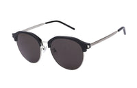 SAINT LAURENT Plate Alloy Frame Browline Sunglasses Women's Silver