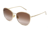 SAINT LAURENT Nickel Alloy Irregular Shape Sunglasses Women's Gold