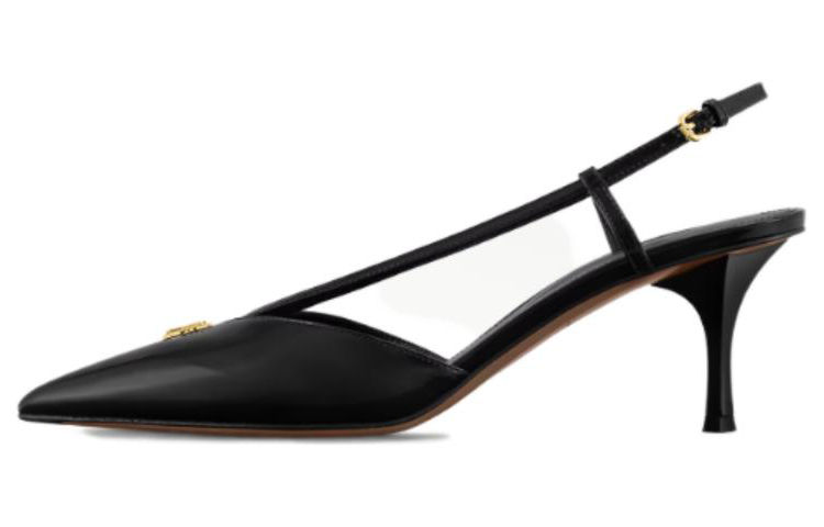 LOUIS VUITTON Slim Heel High Heels 3.5cm Women's Black