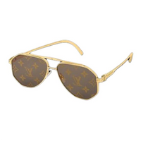 LOUIS VUITTON Aviator Sunglasses Men's Gold