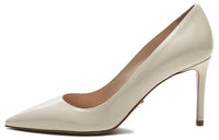 PRADA Pointed Patent Leather Heels 'White' Women's