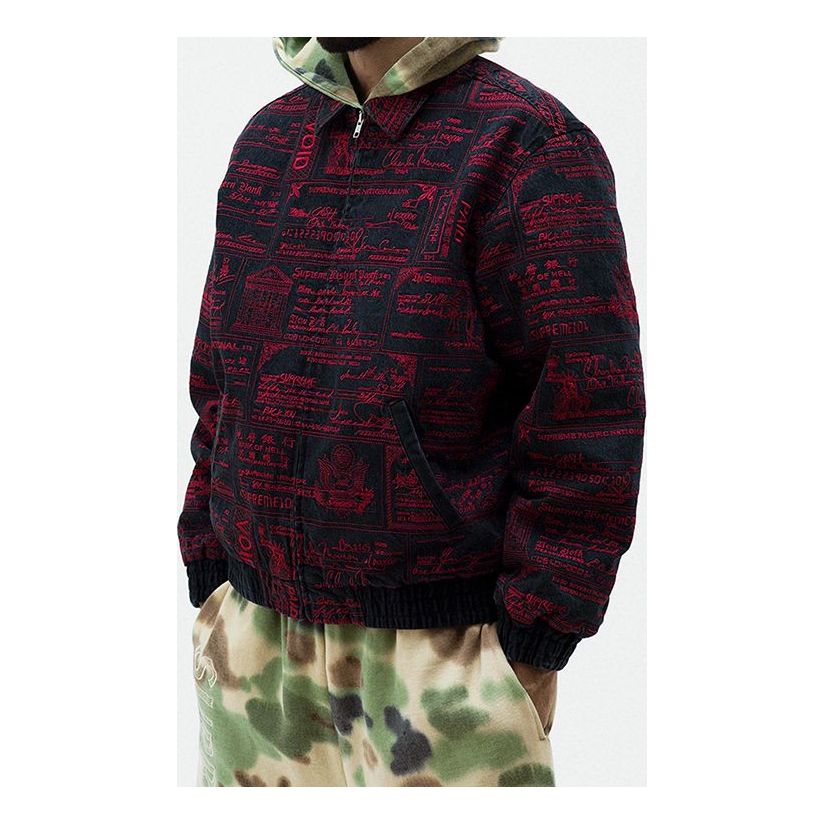Supreme Checks Embroidered Denim Jacket 'Red Black' SUP-SS20-453