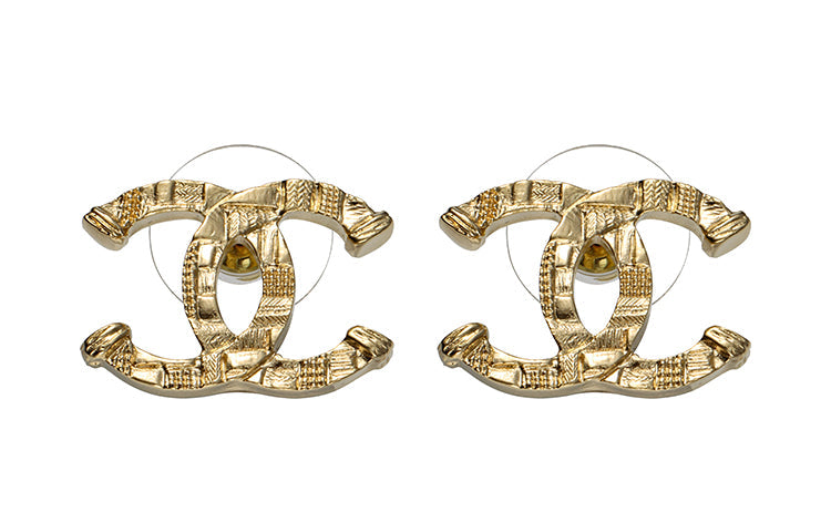 CHANEL Metal Earrings Women's Gold