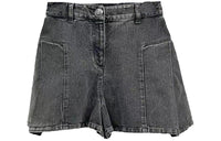 CHANEL Denim Short Skirts Women's Black