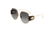 DIOR Acetate Irregular Shape Sunglasses Men's Gold