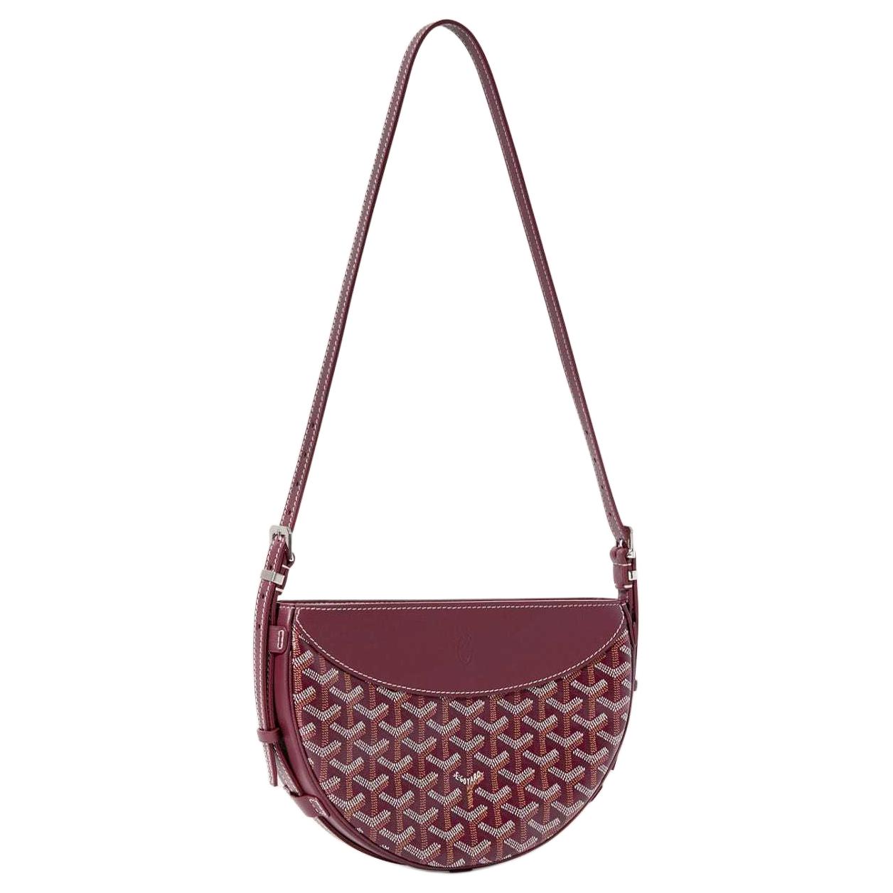 GOYARD Canvas With Calfskin Swift Bag Shoulder Bags Unisex Burgundy