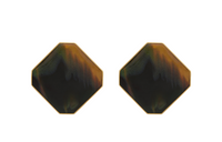 SAINT LAURENT Brass Resin Earrings Women's Brown