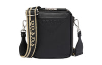 PRADA Saffiano Leather Crossbody Bag, Shoulder Bag, Cell Phone Pouch Men's Black